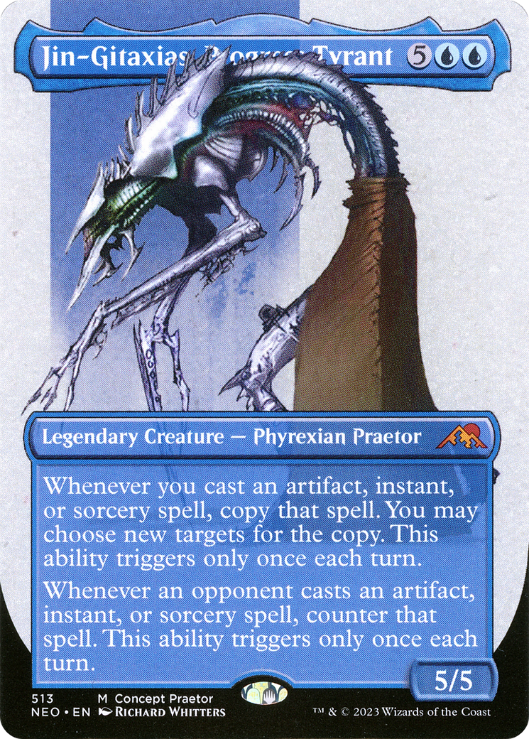 Jin-Gitaxias, Progress Tyrant (Borderless Concept Praetors) [Phyrexia: All Will Be One] | Lots Moore NSW