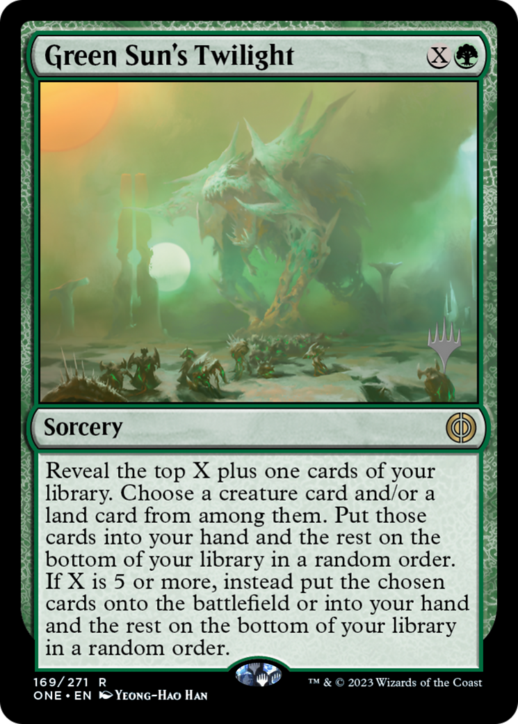 Green Sun's Twilight (Promo Pack) [Phyrexia: All Will Be One Promos] | Lots Moore NSW