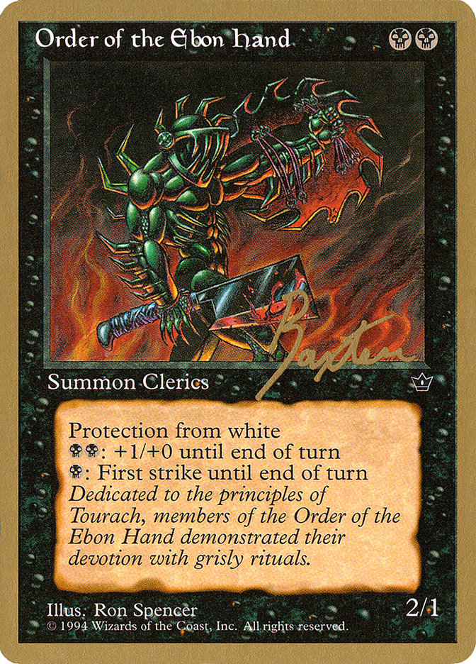 Order of the Ebon Hand (Spencer) (George Baxter) [Pro Tour Collector Set] | Lots Moore NSW