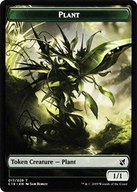 Plant // Snake Double-sided Token [Commander 2019 Tokens] | Lots Moore NSW