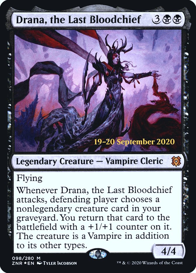 Drana, the Last Bloodchief  [Zendikar Rising Prerelease Promos] | Lots Moore NSW