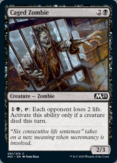 Caged Zombie [Core Set 2021] | Lots Moore NSW