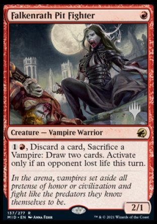 Falkenrath Pit Fighter (Promo Pack) [Innistrad: Midnight Hunt Promos] | Lots Moore NSW