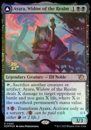 Ayara, Widow of the Realm // Ayara, Furnace Queen [March of the Machine Prerelease Promos] | Lots Moore NSW