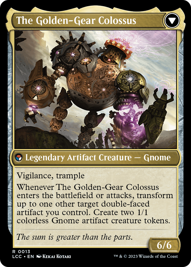 Tetzin, Gnome Champion // The Golden-Gear Colossus [The Lost Caverns of Ixalan Commander] | Lots Moore NSW