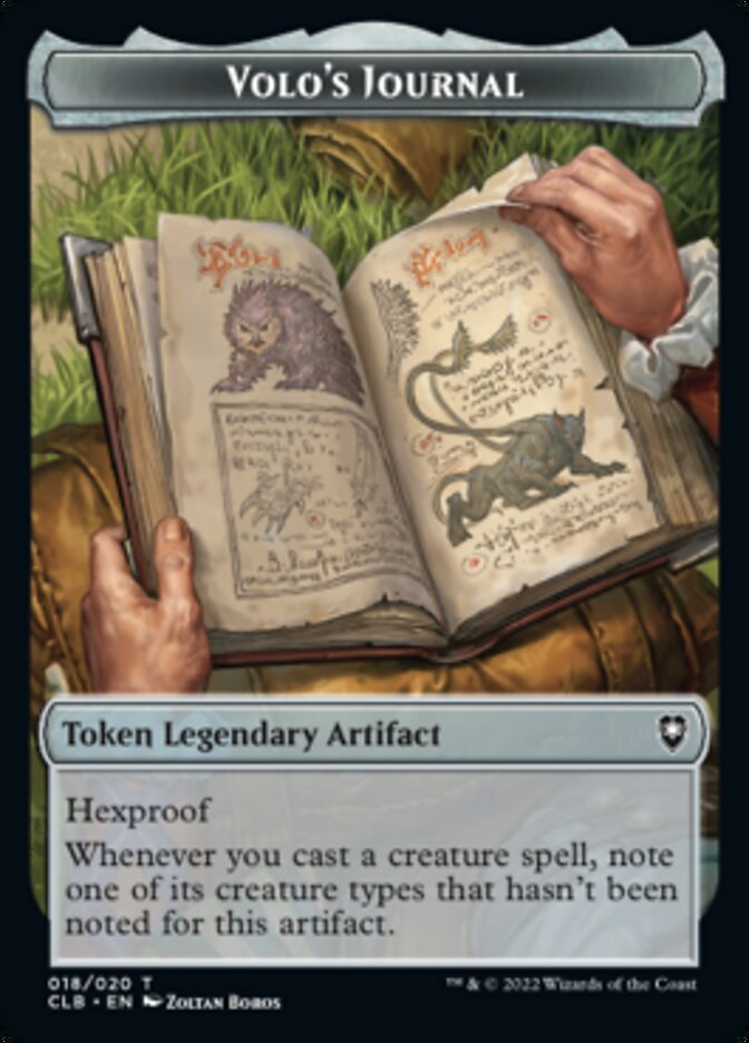 Volo's Journal Token [Commander Legends: Battle for Baldur's Gate Tokens] | Lots Moore NSW