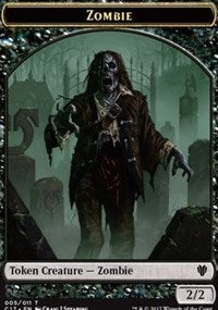 Zombie (005) // Gold (010) Double-sided Token [Commander 2017 Tokens] | Lots Moore NSW