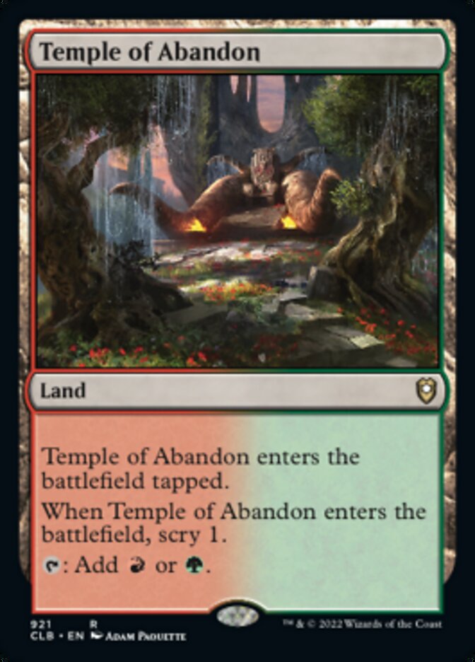 Temple of Abandon [Commander Legends: Battle for Baldur's Gate] | Lots Moore NSW