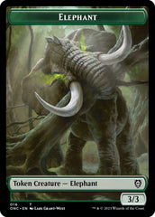 Human Soldier // Elephant Double-Sided Token [Phyrexia: All Will Be One Commander Tokens] | Lots Moore NSW