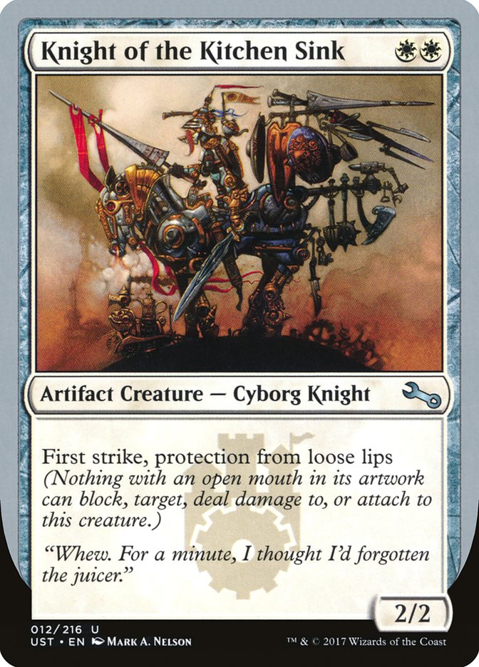 Knight of the Kitchen Sink ("protection from loose lips") [Unstable] | Lots Moore NSW