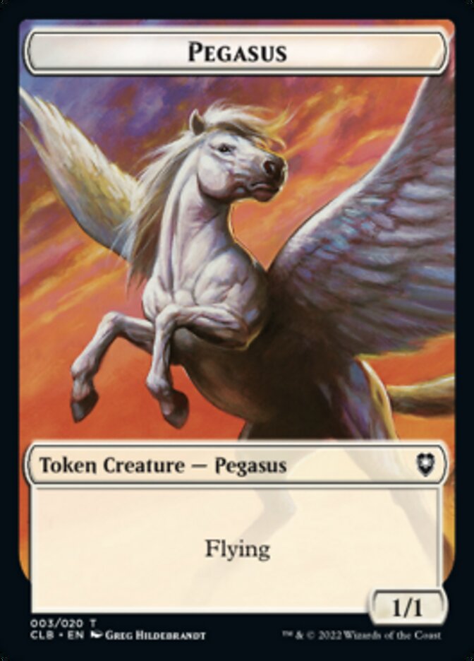Pegasus Token [Commander Legends: Battle for Baldur's Gate Tokens] | Lots Moore NSW