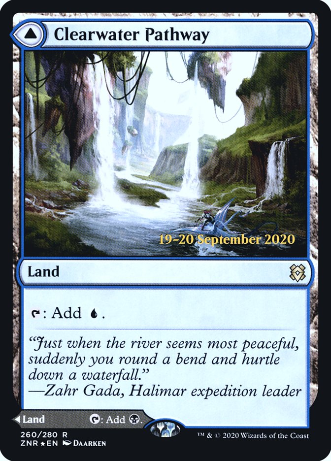 Clearwater Pathway // Murkwater Pathway  [Zendikar Rising Prerelease Promos] | Lots Moore NSW