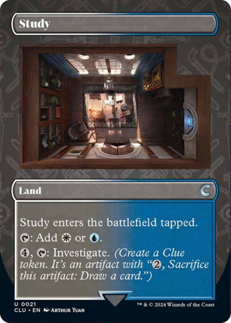 Study (Borderless) [Ravnica: Clue Edition] | Lots Moore NSW