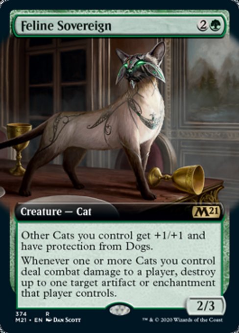 Feline Sovereign (Extended Art) [Core Set 2021] | Lots Moore NSW