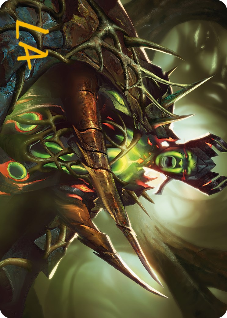 Maze's Mantle Art Card (Gold-Stamped Signature) [Phyrexia: All Will Be One Art Series] | Lots Moore NSW