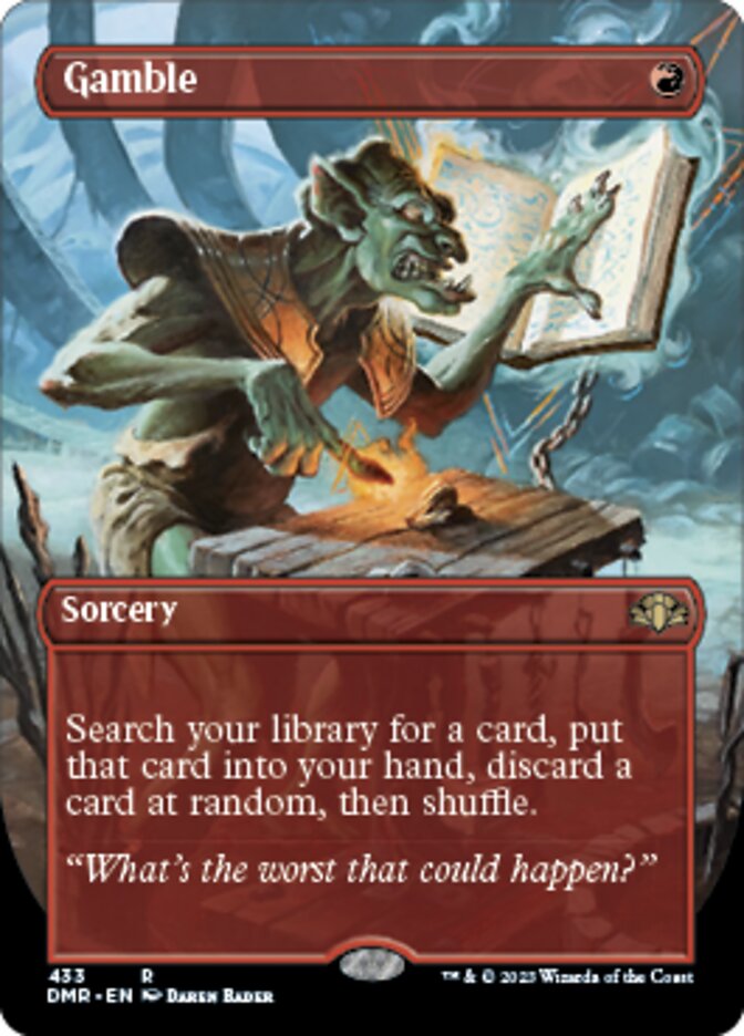 Gamble (Borderless Alternate Art) [Dominaria Remastered] | Lots Moore NSW