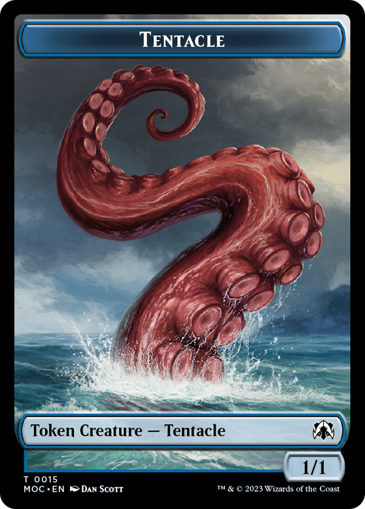 Tentacle // Human (26) Double-Sided Token [March of the Machine Commander Tokens] | Lots Moore NSW