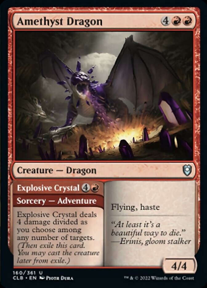 Amethyst Dragon // Explosive Crystal [Commander Legends: Battle for Baldur's Gate] | Lots Moore NSW