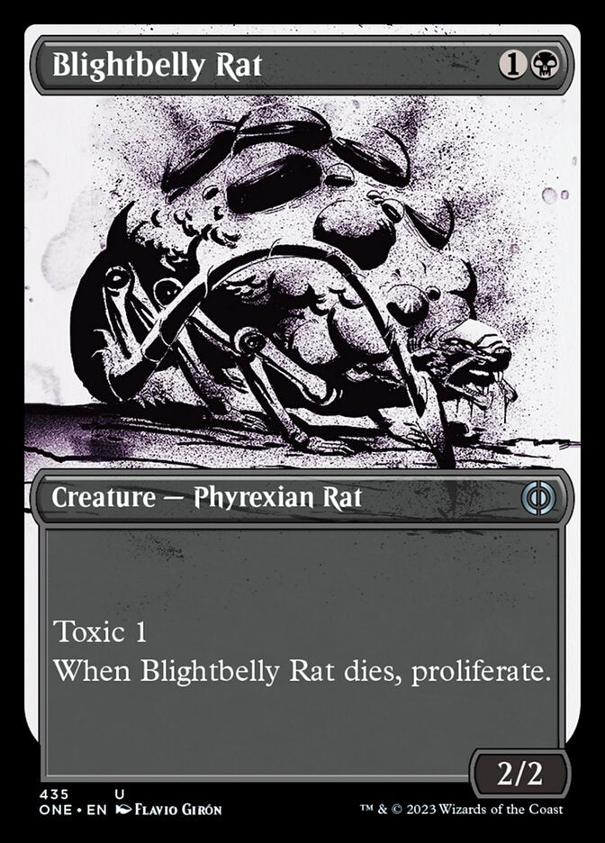 Blightbelly Rat (Showcase Ichor Step-and-Compleat Foil) [Phyrexia: All Will Be One] | Lots Moore NSW