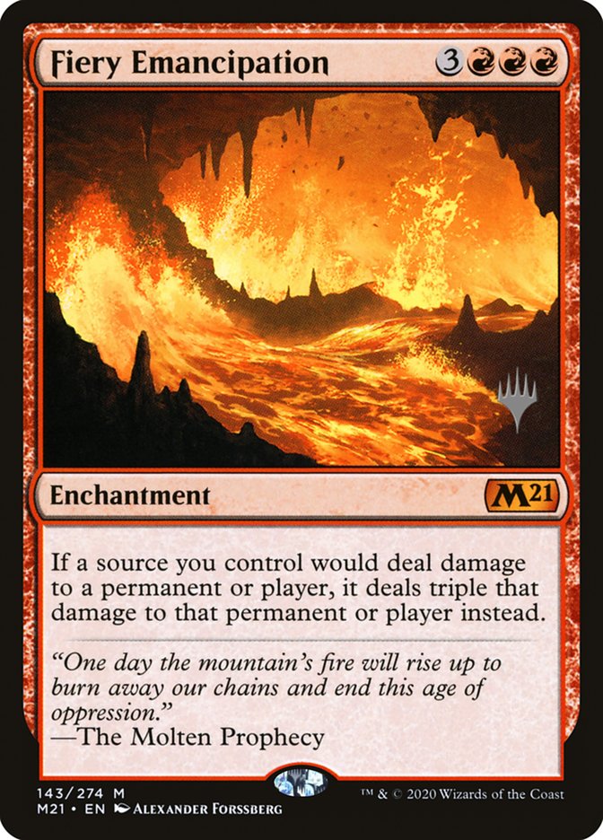 Fiery Emancipation (Promo Pack) [Core Set 2021 Promos] | Lots Moore NSW