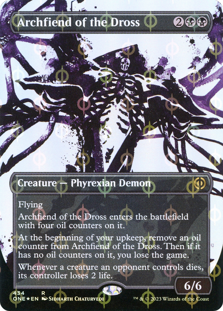 Archfiend of the Dross (Borderless Ichor Step-and-Compleat Foil) [Phyrexia: All Will Be One] | Lots Moore NSW