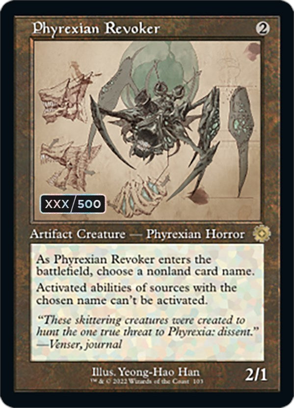 Phyrexian Revoker (Retro Schematic) (Serial Numbered) [The Brothers' War Retro Artifacts] | Lots Moore NSW