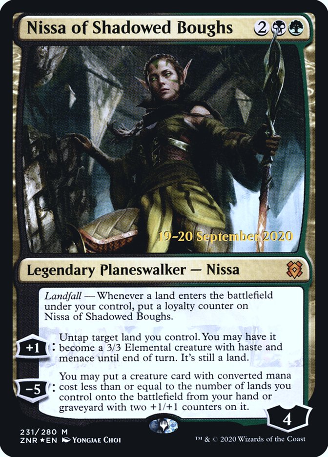 Nissa of Shadowed Boughs  [Zendikar Rising Prerelease Promos] | Lots Moore NSW