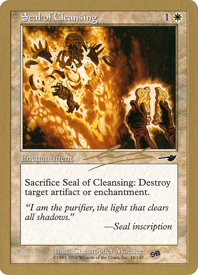 Seal of Cleansing (Nicolas Labarre) (SB) [World Championship Decks 2000] | Lots Moore NSW
