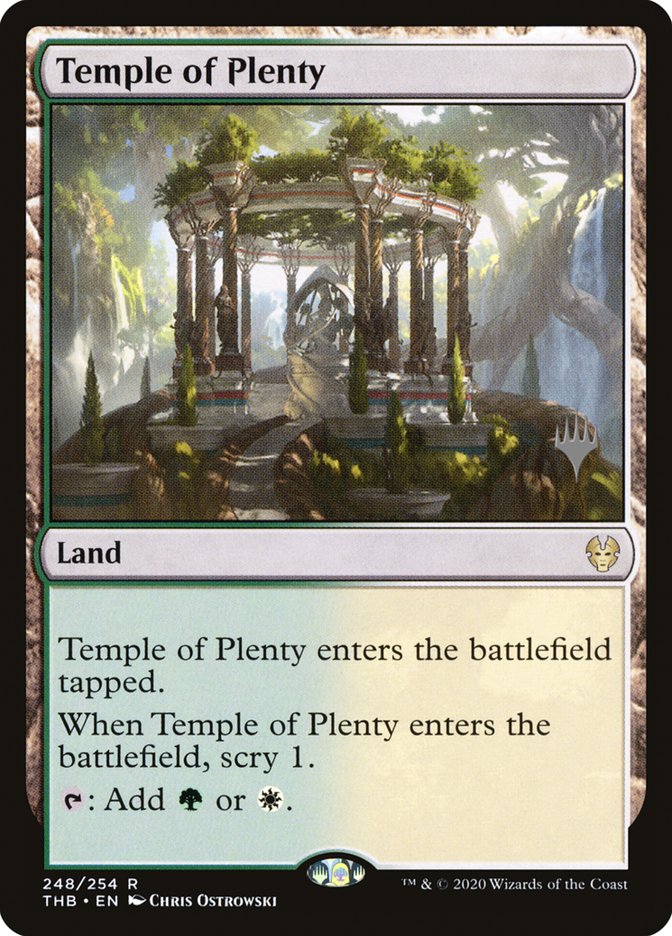 Temple of Plenty (Promo Pack) [Theros Beyond Death Promos] | Lots Moore NSW