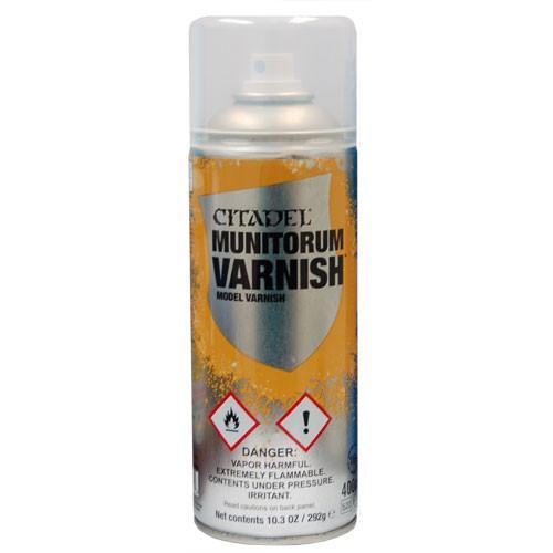 Munitorum Varnish Spray 400ml Citadel Spray Paint. NO POST ITEM | Lots Moore NSW