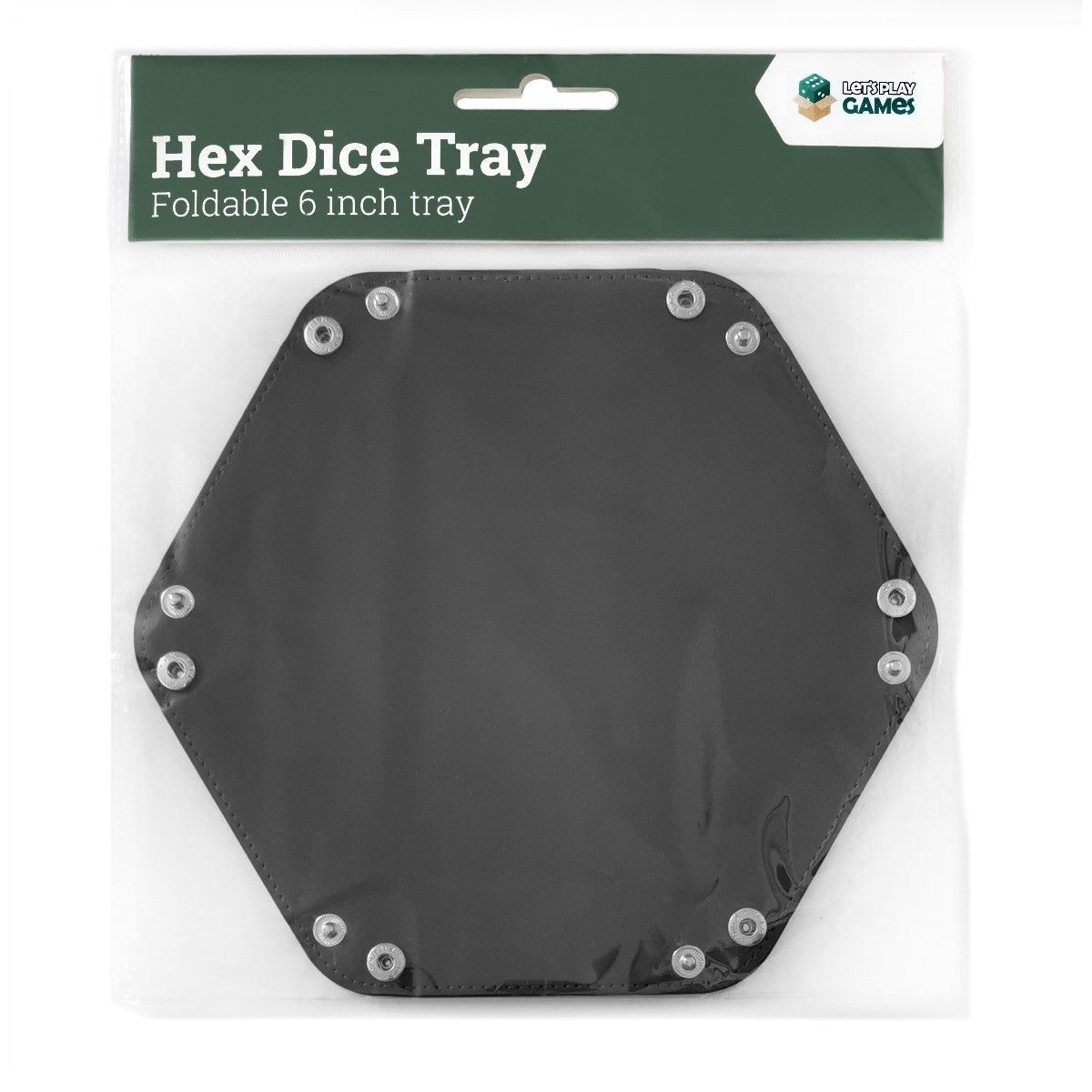 Black LPG Hex Dice Tray 6" | Lots Moore NSW