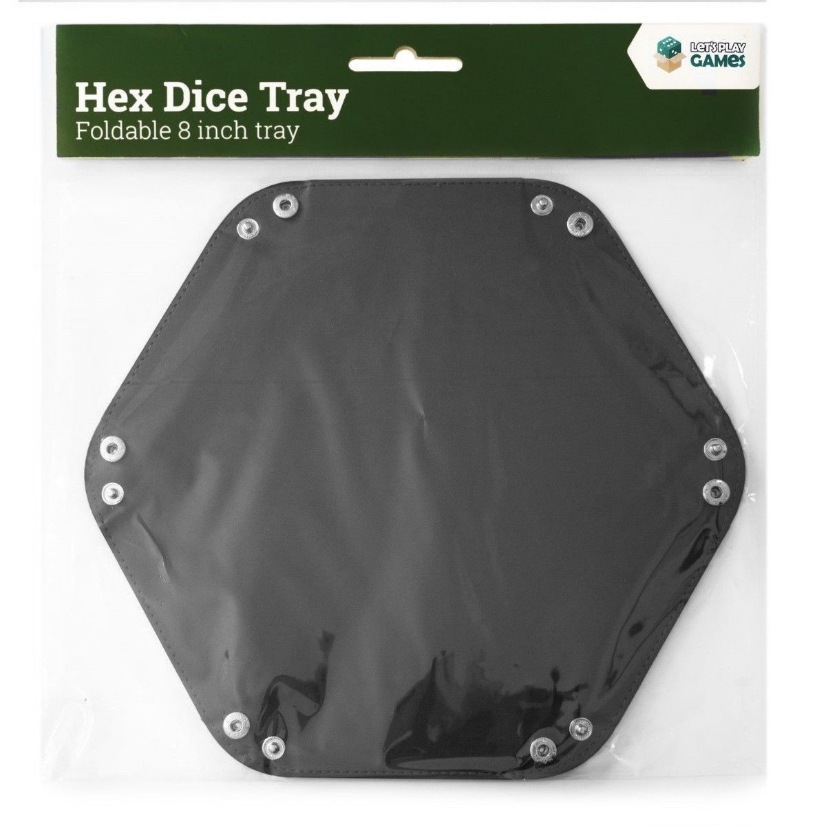 Black LPG Hex Dice Tray 8" | Lots Moore NSW