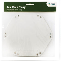 White LPG Hex Dice Tray 8" | Lots Moore NSW