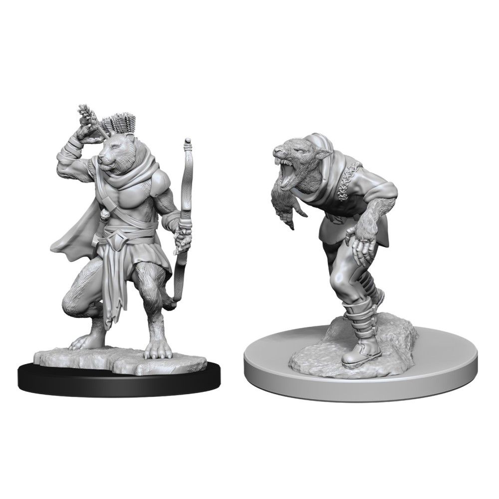 D&D Nolzurs Marvelous Unpainted Miniatures Wererat and Weretiger | Lots Moore NSW